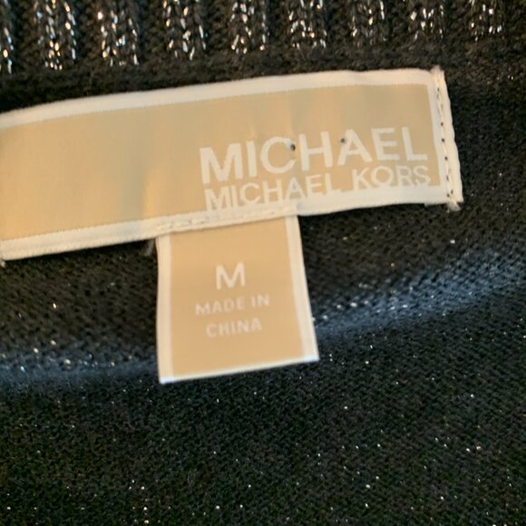 MICHAEL KORS Silver Top w/ zip up bottom sleeve detail - Picture 5 of 5